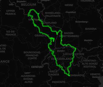 Mappa Ardenne in moto tra località storiche e foreste misteriose