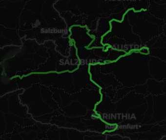 Mappa Austria romantica tra curve e tornanti mozzafiato